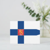 フィンランド海軍国旗 ポストカード (スタンド正面)