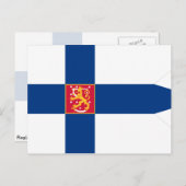 フィンランド海軍国旗 ポストカード (正面/裏面)