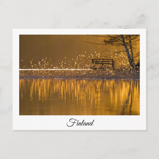 フィンランド湖の風景のお土産はがき ポストカード (正面)