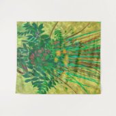 フィンランド湾からのブーケ、フローラアート、緑 タペストリー (正面(横))