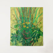 フィンランド湾からのブーケ、フローラアート、緑 タペストリー (正面)