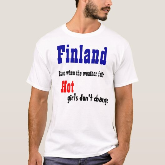 フィンランド熱い女の子Tシャツ Tシャツ (正面)