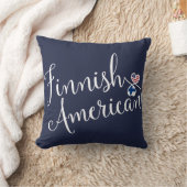 フィンランド系アメリカ人の絡み合ったハートズスロークッション クッション (ブランケット)