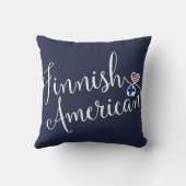 フィンランド系アメリカ人の絡み合ったハートズスロークッション クッション (裏面)