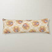 フィンランド絵を描スピッツのかわいいオリジナルペットドッグアート ボディピロー (裏面)