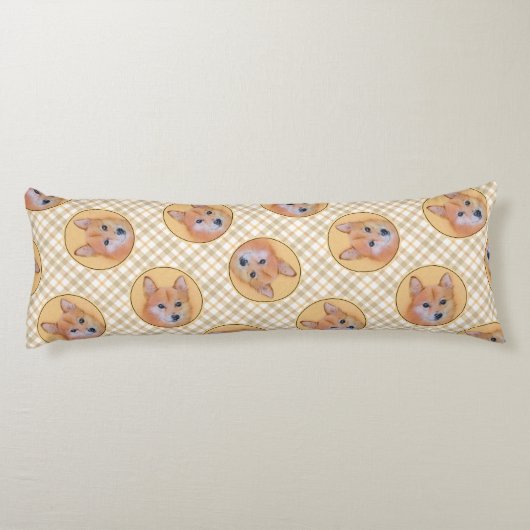 フィンランド絵を描スピッツのかわいいオリジナルペットドッグアート ボディピロー (裏面)