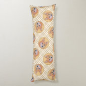 フィンランド絵を描スピッツのかわいいオリジナルペットドッグアート ボディピロー (裏面 (縦))