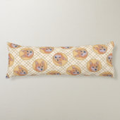 フィンランド絵を描スピッツのかわいいオリジナルペットドッグアート ボディピロー (正面)