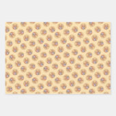 フィンランド絵を描スピッツのかわいいオリジナルペットドッグアート ラッピングペーパーシート (正面)