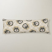 フィンランド絵を描ラプンドの黒犬とタン犬の芸術 ボディピロー (裏面)