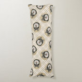 フィンランド絵を描ラプンドの黒犬とタン犬の芸術 ボディピロー (正面縦)