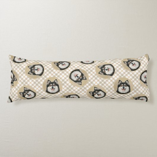 フィンランド絵を描ラプンドの黒犬とタン犬の芸術 ボディピロー (正面)