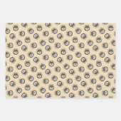 フィンランド絵を描ラプンドの黒犬とタン犬の芸術 ラッピングペーパーシート (正面)