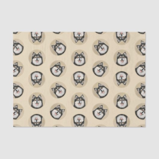 フィンランド絵を描ラプンドの黒犬とタン犬の芸術 薄葉紙 (正面)