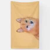 フィンランド絵画スピッツ – かわいいオリジナルドッグアート 横断幕 (縦)