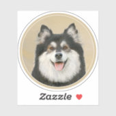 フィンランド絵画ラプンド – かわいいオリジナルドッグアート シール (シート)