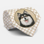 フィンランド絵画ラプンド – かわいいオリジナルドッグアート ネクタイ (ロール)