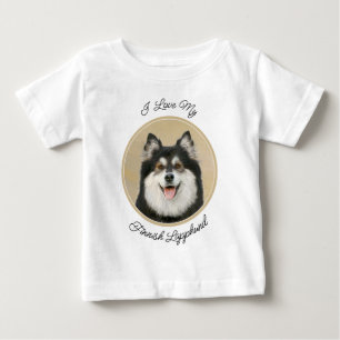 フィンランド絵画ラプンド – かわいいオリジナルドッグアート ベビーTシャツ