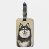 フィンランド絵画ラプンド – かわいいオリジナルドッグアート ラゲッジタグ (裏面縦)