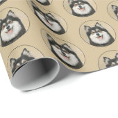 フィンランド絵画ラプンド – かわいいオリジナルドッグアート ラッピングペーパー (ロールコーナー)