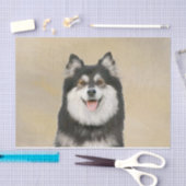 フィンランド絵画ラプンド – かわいいオリジナルドッグアート 薄葉紙 (クラフト)