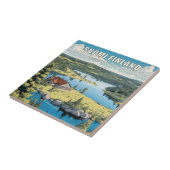 フィンランド自然イラストレーション タイル (側面)