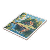 フィンランド自然イラストレーション タイル (側面)