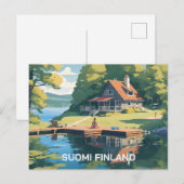 フィンランド自然イラストレーション ポストカード (正面/裏面)