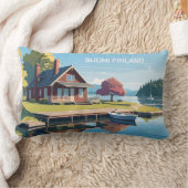 フィンランド自然イラストレーション ランバークッション (ブランケット)