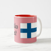 フィンランド話語ですか?フィンランド語で。フラグbf ツートーンマグカップ (正面右)