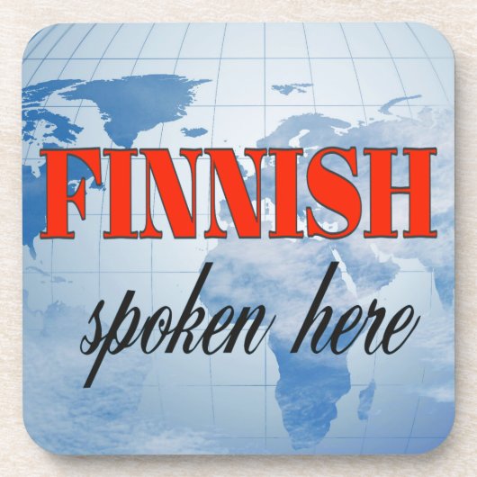 フィンランド話語の曇り地球 コースター (正面)