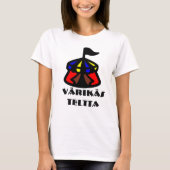 フィンランド語のカラフルテント用の単語: varikers teltta tシャツ (正面)