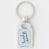 フィンランド語アメリカの絡み合ったハートキーリング キーホルダー (正面)