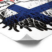 フィンランド語カナダの木のルーツ国旗 ポスター (角)