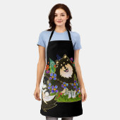 フィンランド語ラプントオールオーバープリントエプロン エプロン (着用した状態)