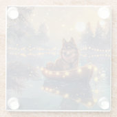 フィンランド語ラプントクリスマスフェスティバル航海 ガラスコースター (裏面)