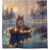 フィンランド語ラプントクリスマスフェスティバル航海 シャワーカーテン (正面)