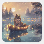 フィンランド語ラプントクリスマスフェスティバル航海 スクエアシール (正面)