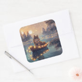 フィンランド語ラプントクリスマスフェスティバル航海 スクエアシール (封筒)