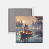 フィンランド語ラプントクリスマスフェスティバル航海 マグネット (正面/裏面)