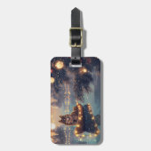 フィンランド語ラプントクリスマスフェスティバル航海 ラゲッジタグ (正面縦)