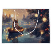 フィンランド語ラプントクリスマスフェスティバル航海 ラージペーパーバッグ (正面)