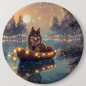 フィンランド語ラプントクリスマスフェスティバル航海 缶バッジ (正面)