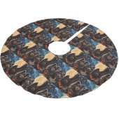 フィンランド語ラプントハロウィン不気味 ブラッシュドポリエステルツリースカート (アングル)