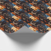 フィンランド語ラプントハロウィン不気味 ラッピングペーパー (角)