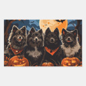 フィンランド語ラプントハロウィン不気味 長方形シール (正面)