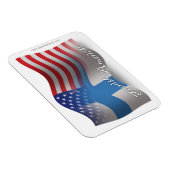 フィンランド・アメリカ国旗 マグネット (右側)