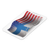 フィンランド・アメリカ国旗 マグネット (左側)