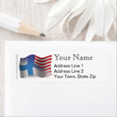 フィンランド・アメリカ国旗 ラベル (インサイチュ)