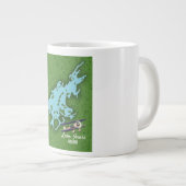 フィンランド・イナリ湖の地図 ジャンボコーヒーマグカップ (正面右)